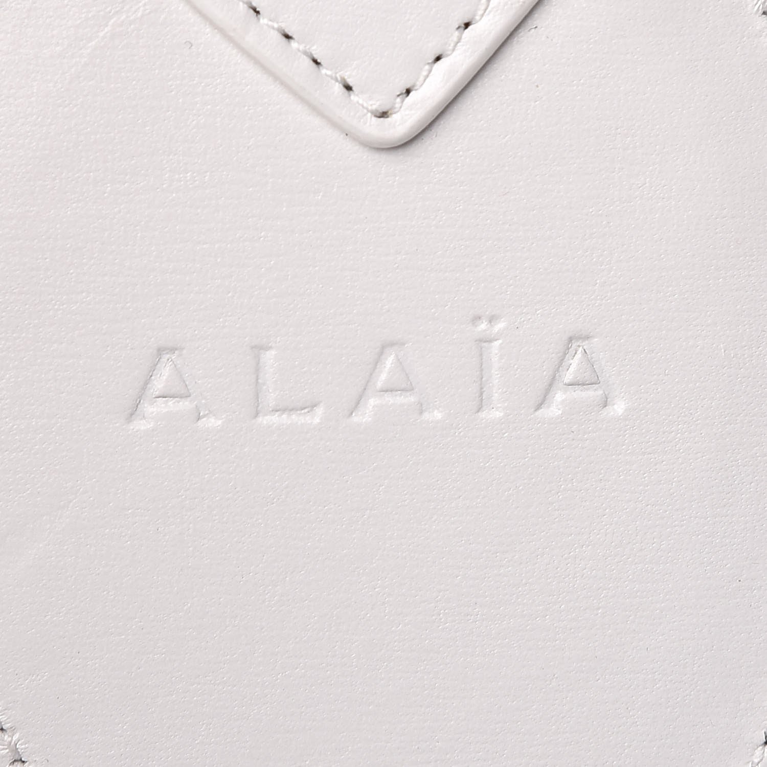 Alaia Lux Calfskin Laser Cut Rose-Marie 19 Bag White 6 of 9