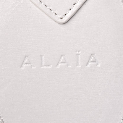 Alaia Lux Calfskin Laser Cut Rose-Marie 19 Bag White 6 of 9