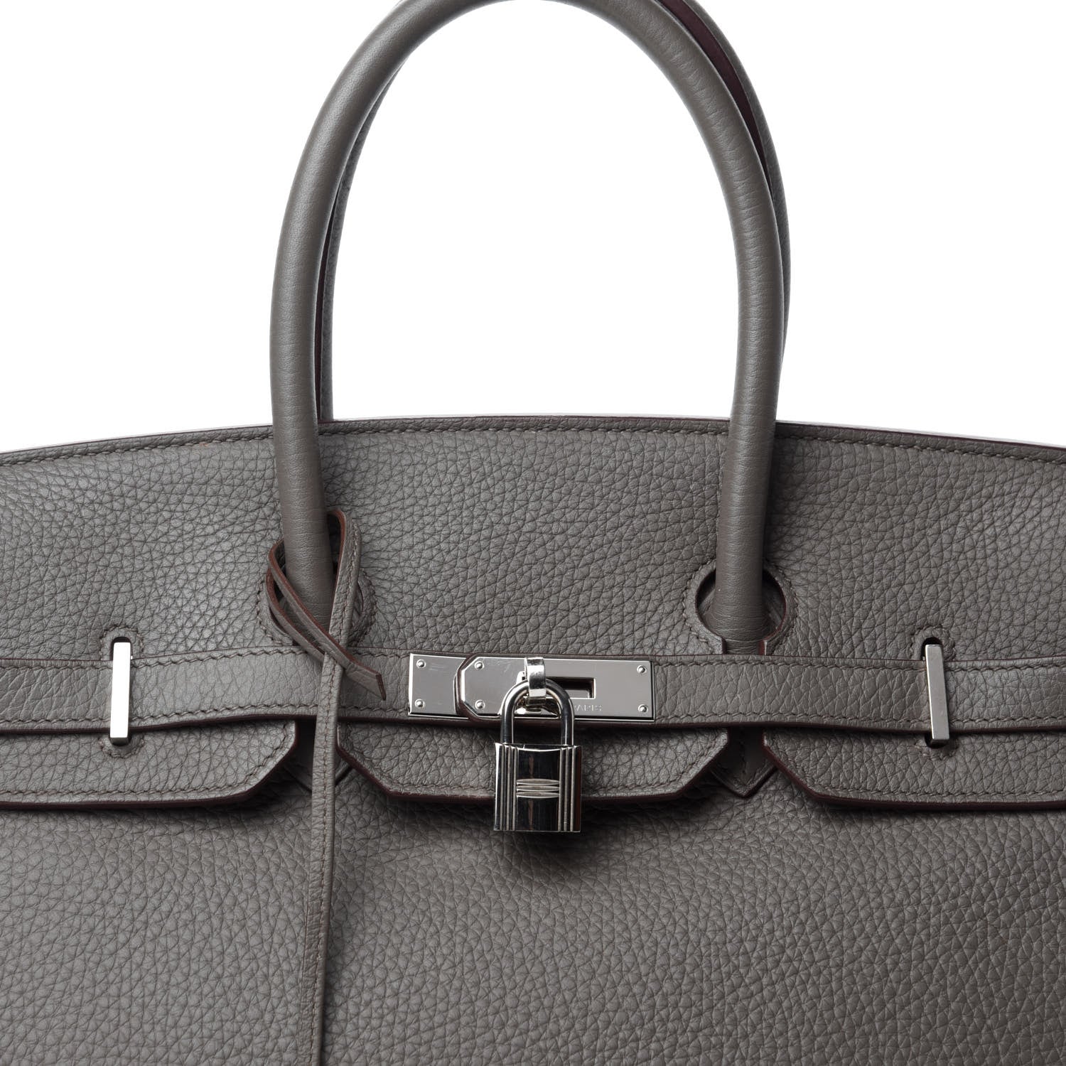 Hermes Taurillon Clemence Birkin 35 Etain 34 of 34
