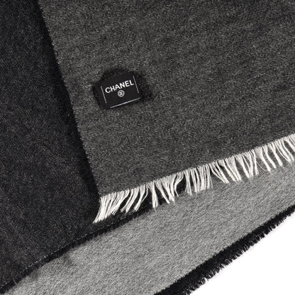 Chanel Cashmere CC Logo Stole Black 3 of 3