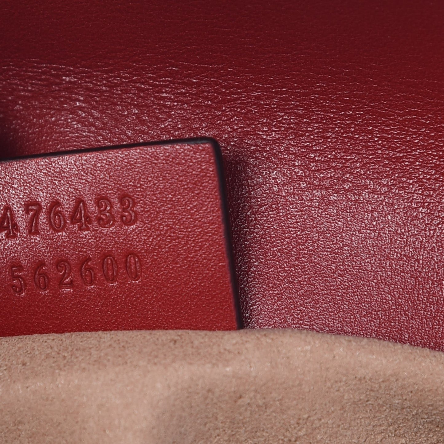 Calfskin Matelasse Super Mini GG Marmont Shoulder Bag Hibiscus Red