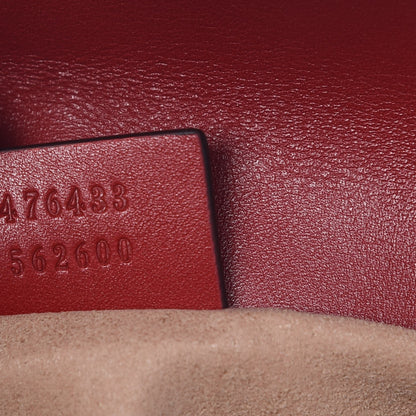 Gucci Calfskin Matelasse Super Mini GG Marmont Shoulder Bag Hibiscus Red 7 of 8