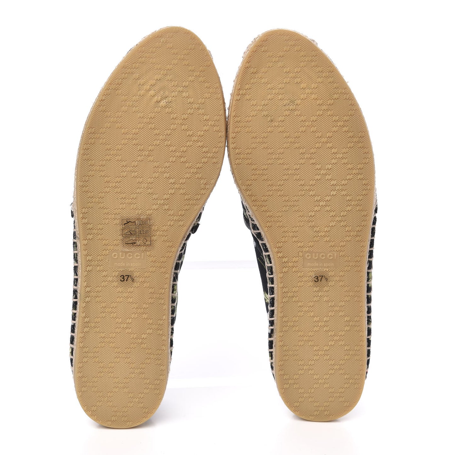 Canvas Flora Print Espadrilles 37.5 Black Multicolor