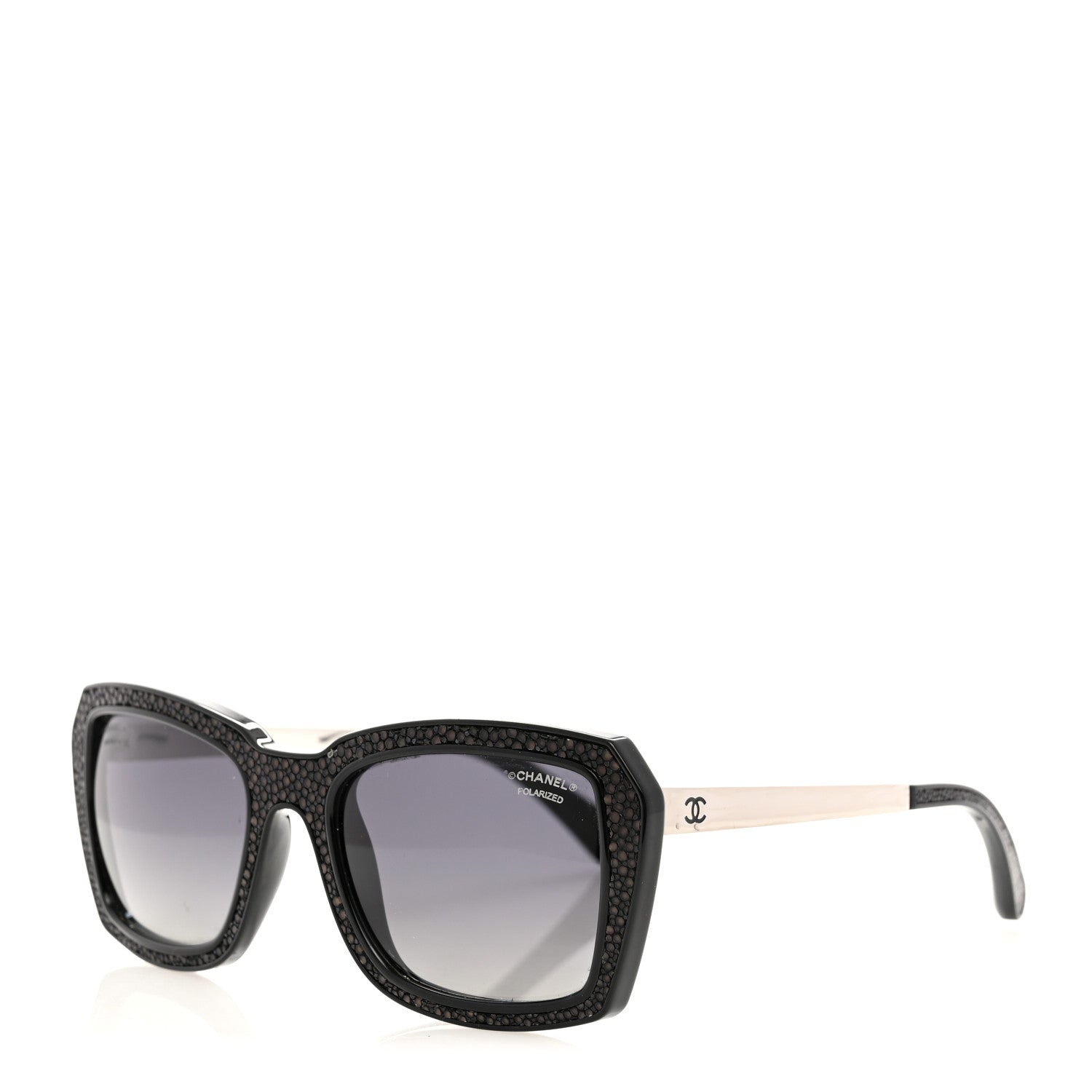 Chanel Stingray CC Polarized Sunglasses 6046-Q Black 1 of 9