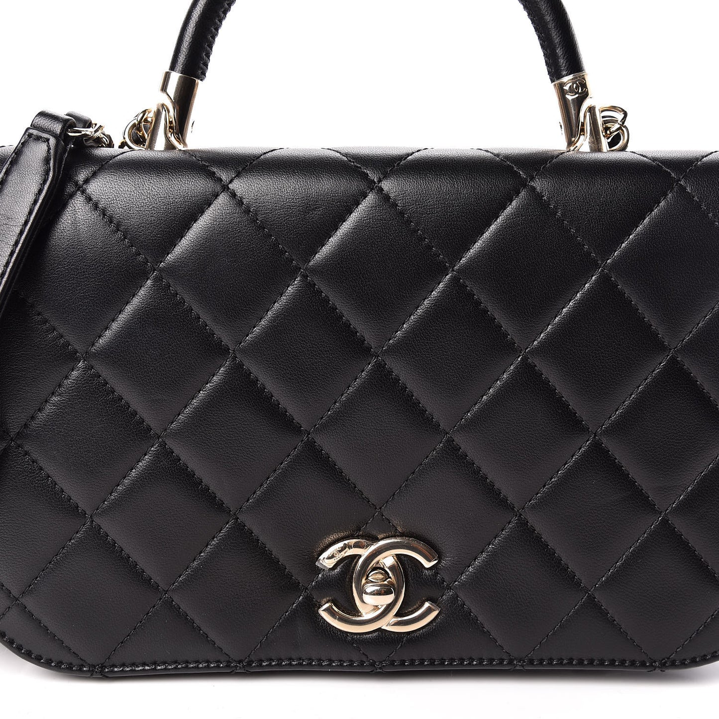 Lambskin Small Carry Chic Flap Black