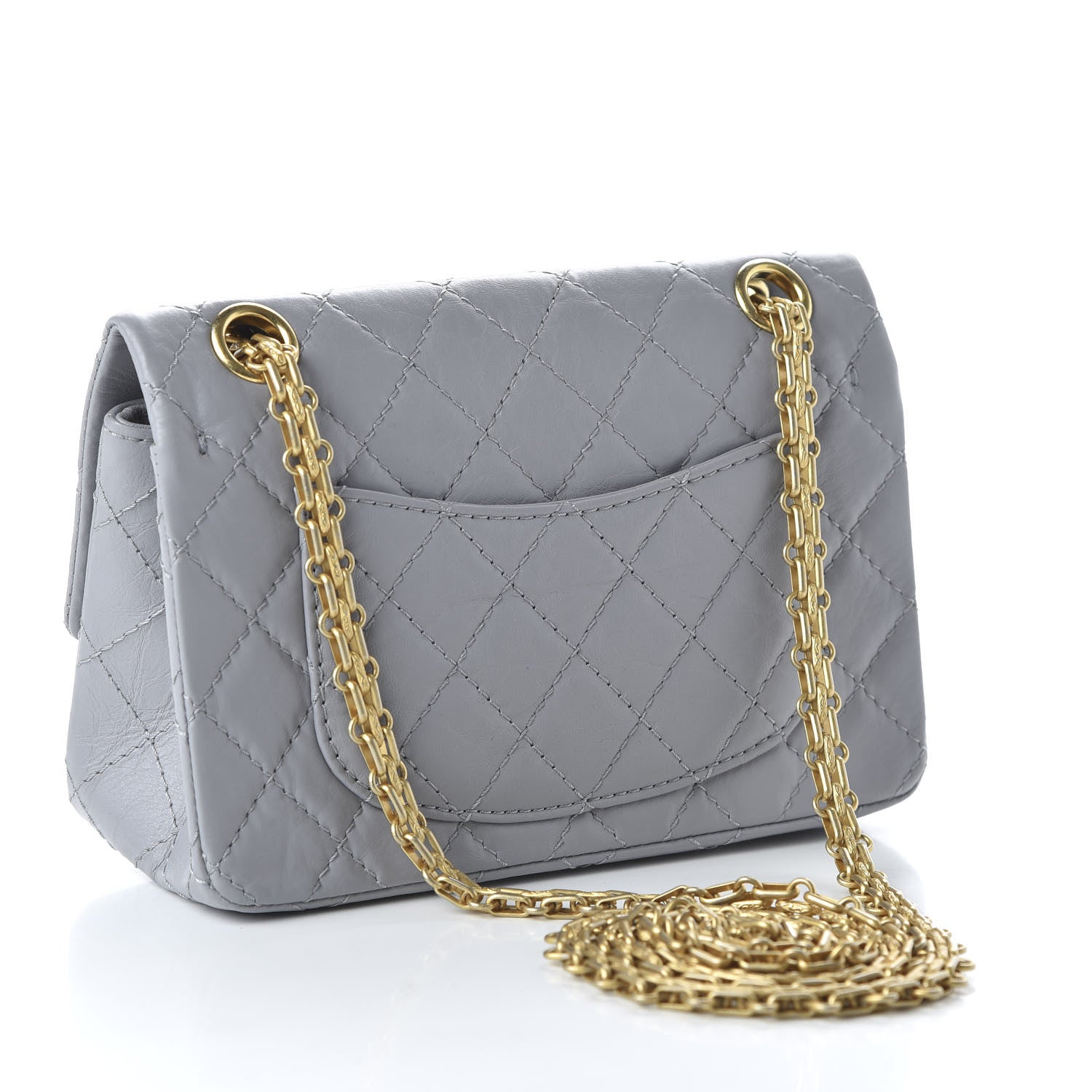 Chanel Aged Calfskin Quilted 2.55 Reissue Mini Flap Grey 3 of 10