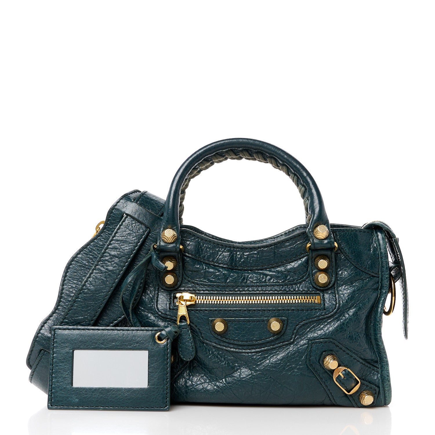 Balenciaga Agneau Giant 12 Gold Hardware Mini City Vert Pinede 3 of 13