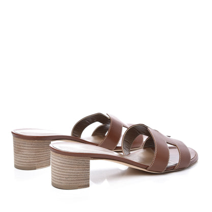 Hermes Calfskin Oasis Sandals 40 Gold 4 of 9