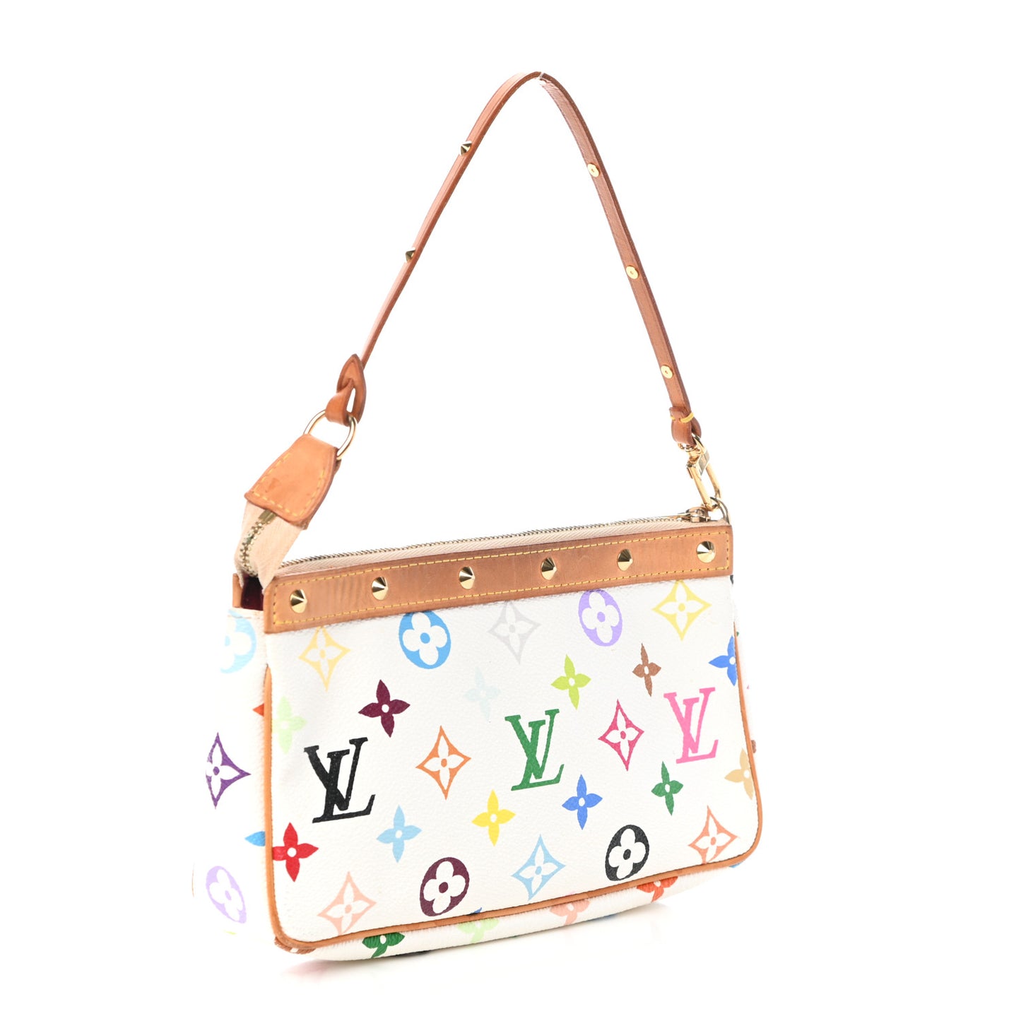 Monogram Multicolor Pochette Accessories White