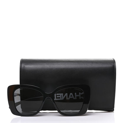 Chanel Acetate Strass Square Sunglasses 5422-B-A Black White 8 of 8