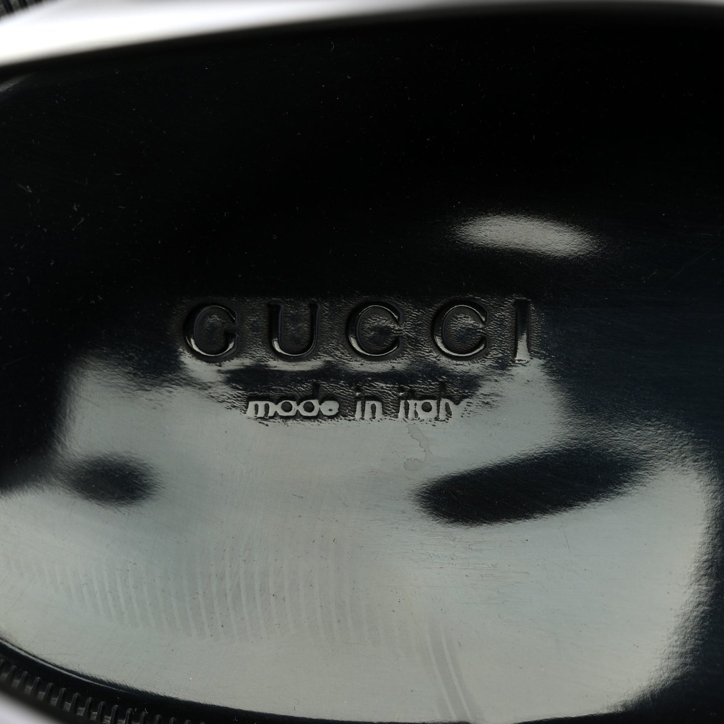 Shiny Rubber Mens Double G Buckle Strap Sandals 10 Black