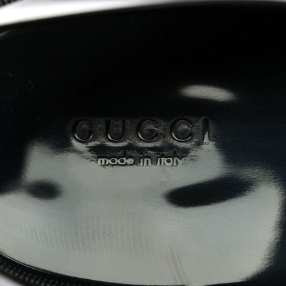 Gucci Shiny Rubber Mens Double G Buckle Strap Sandals 10 Black 6 of 8