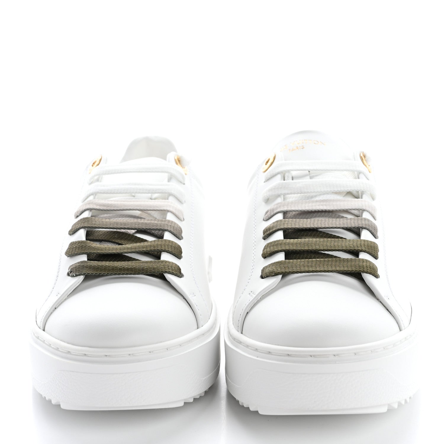 Louis Vuitton Monogram Time Out Sneakers 38 White Green 3 of 11