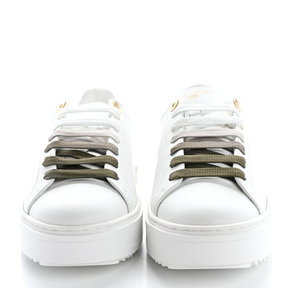 Louis Vuitton Monogram Time Out Sneakers 38 White Green 3 of 11