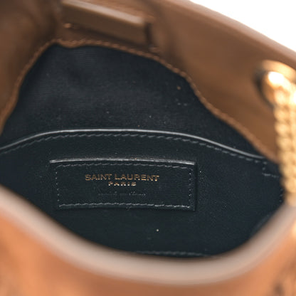 Saint Laurent Suede Calfskin Small Grace Fringed Hobo Bag Light Ocre 6 of 9