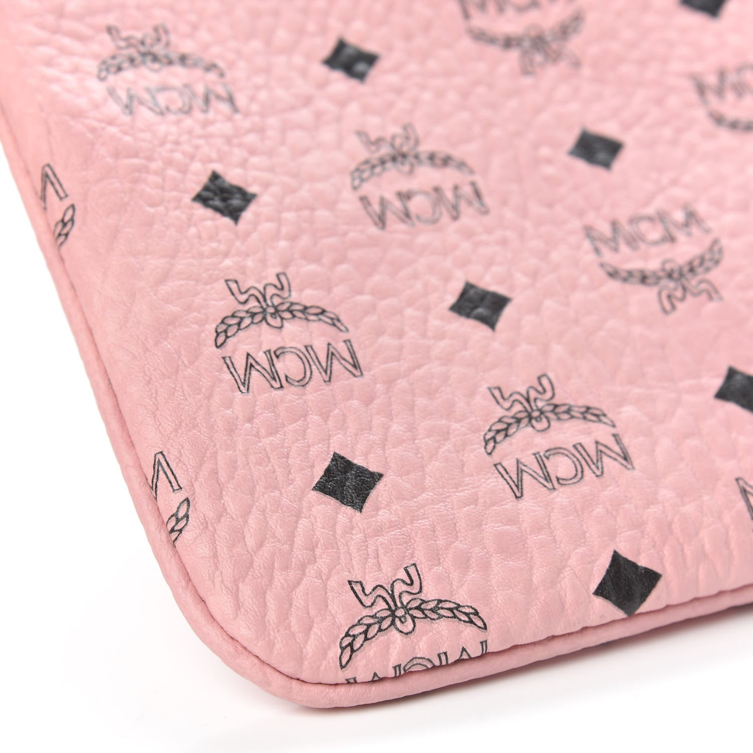 MCM Visetos Liz Shopper Tote Pouch Soft Pink 7 of 8