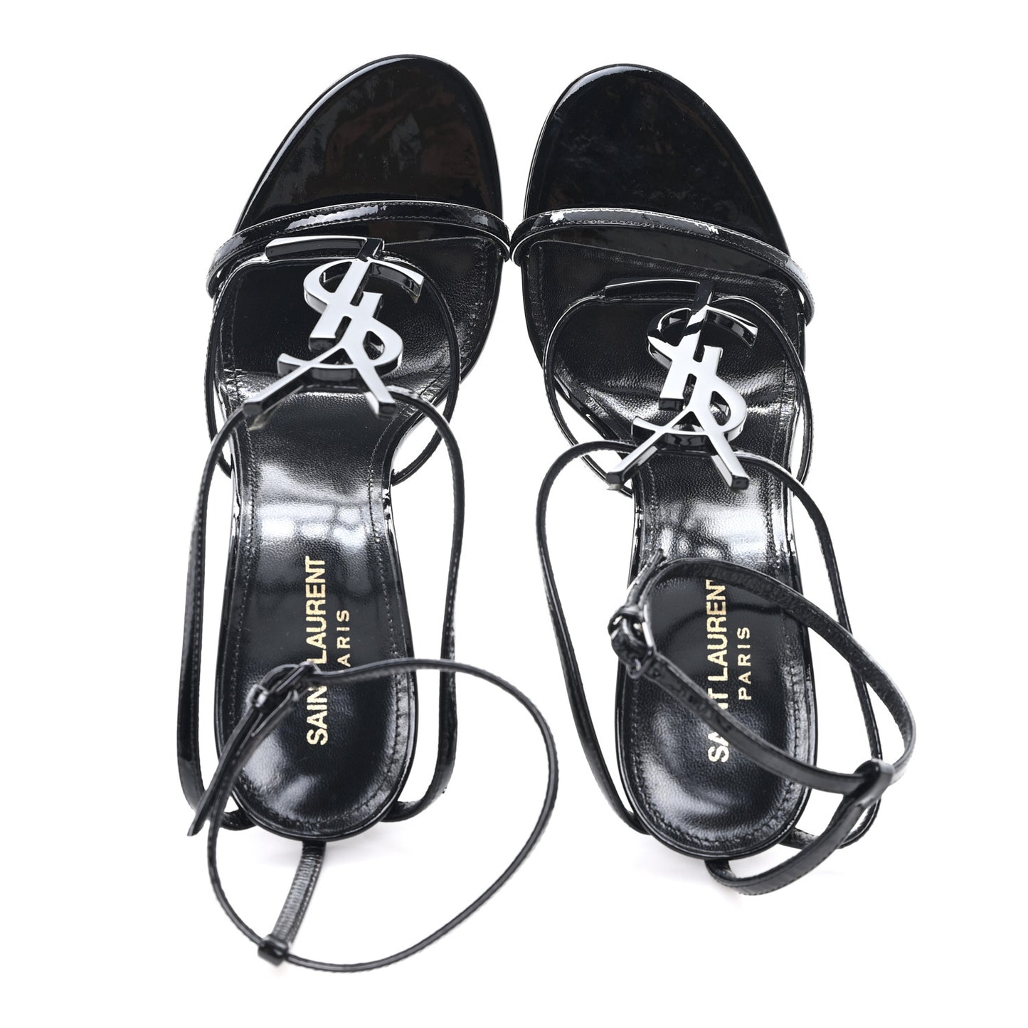 Patent Cassandra 100 Ankle Strap Sandals 40 Black