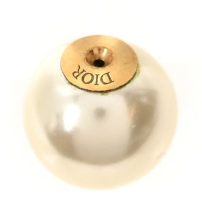 Christian Dior Pearl Logo Drop Earrings Gold 4 of 5
