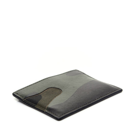 Valentino Garavani Nappa Canvas Camouflage Card Holder Green 4 of 8