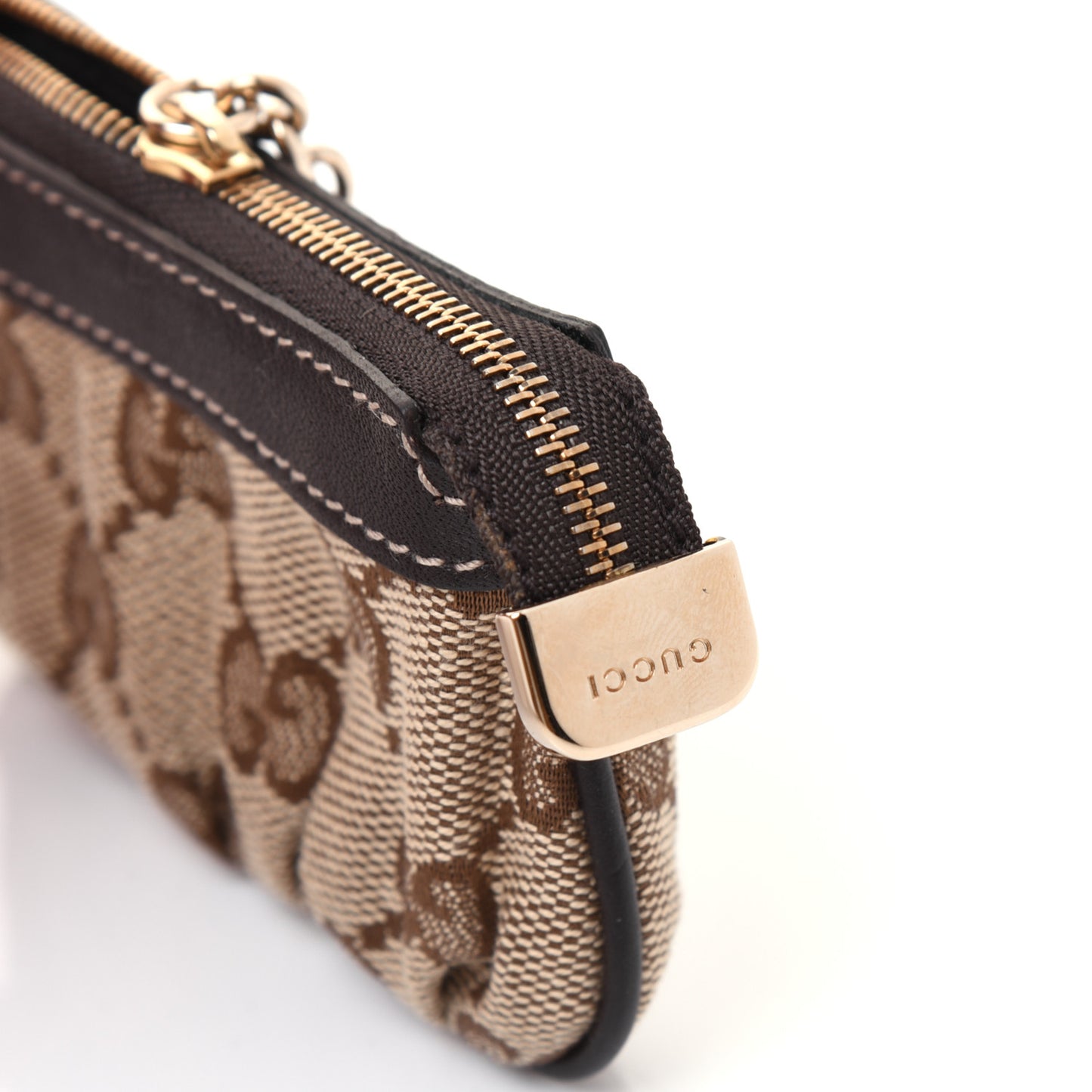 Monogram Interlocking G Small Coin Purse Dark Brown