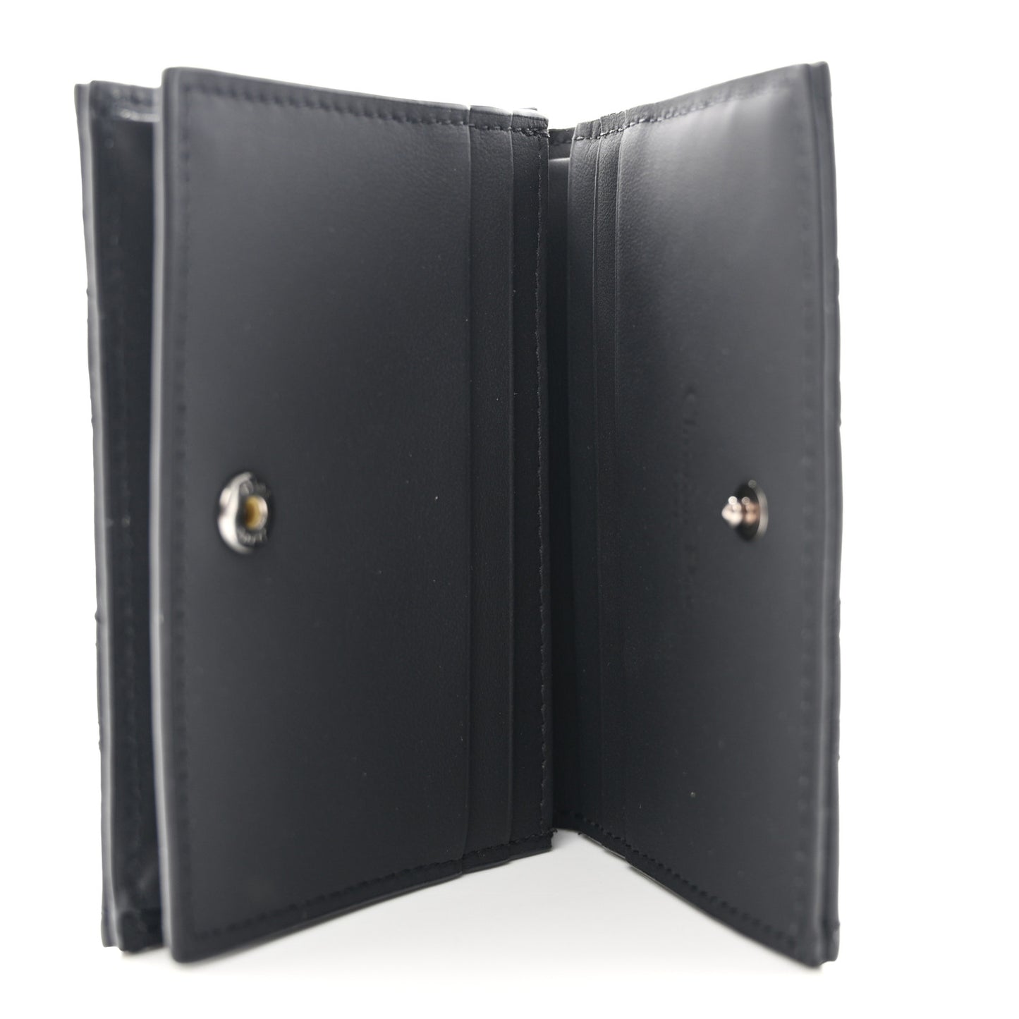 Ultra Matte Calfskin Small Lady Dior Flap Card Holder Black