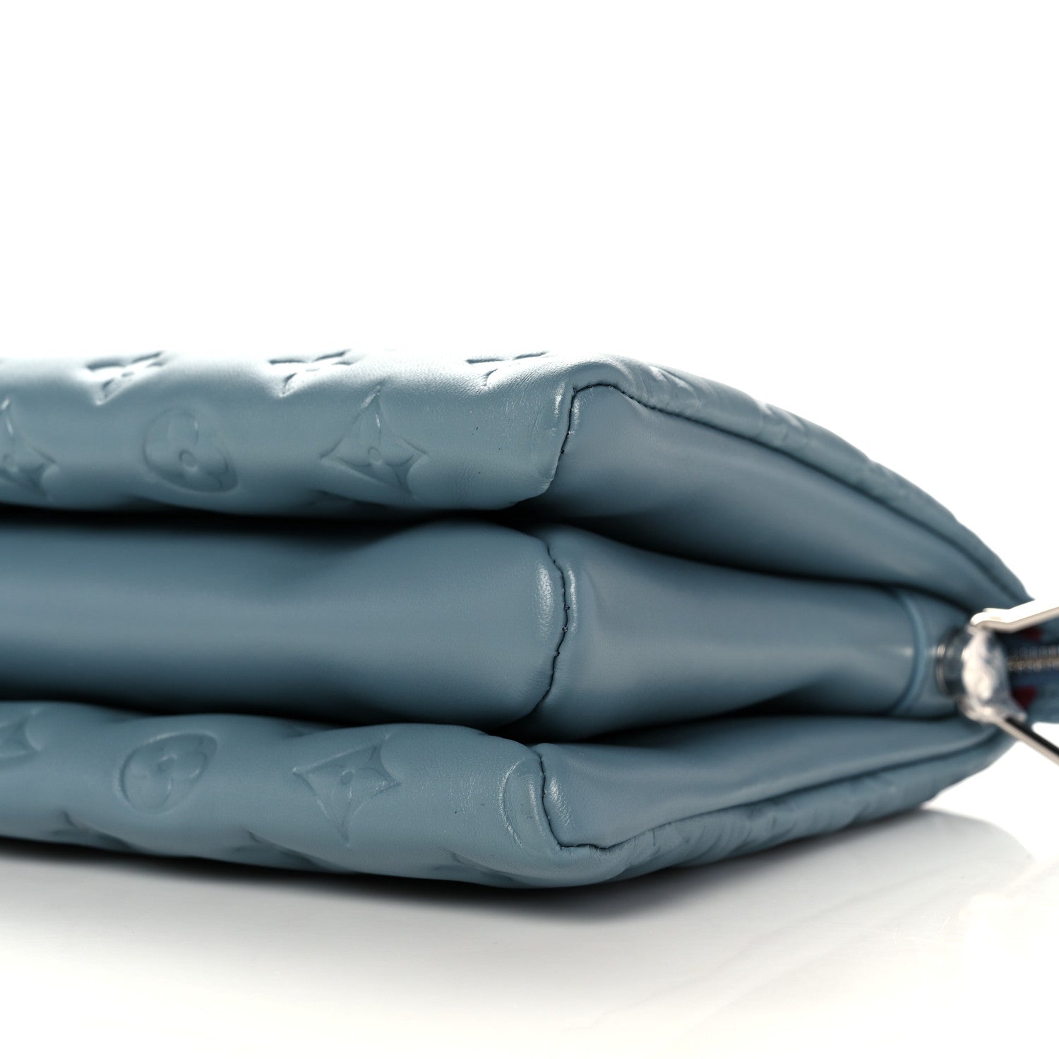 Louis Vuitton Lambskin Embossed Monogram Coussin PM Blue Glacier 8 of 9