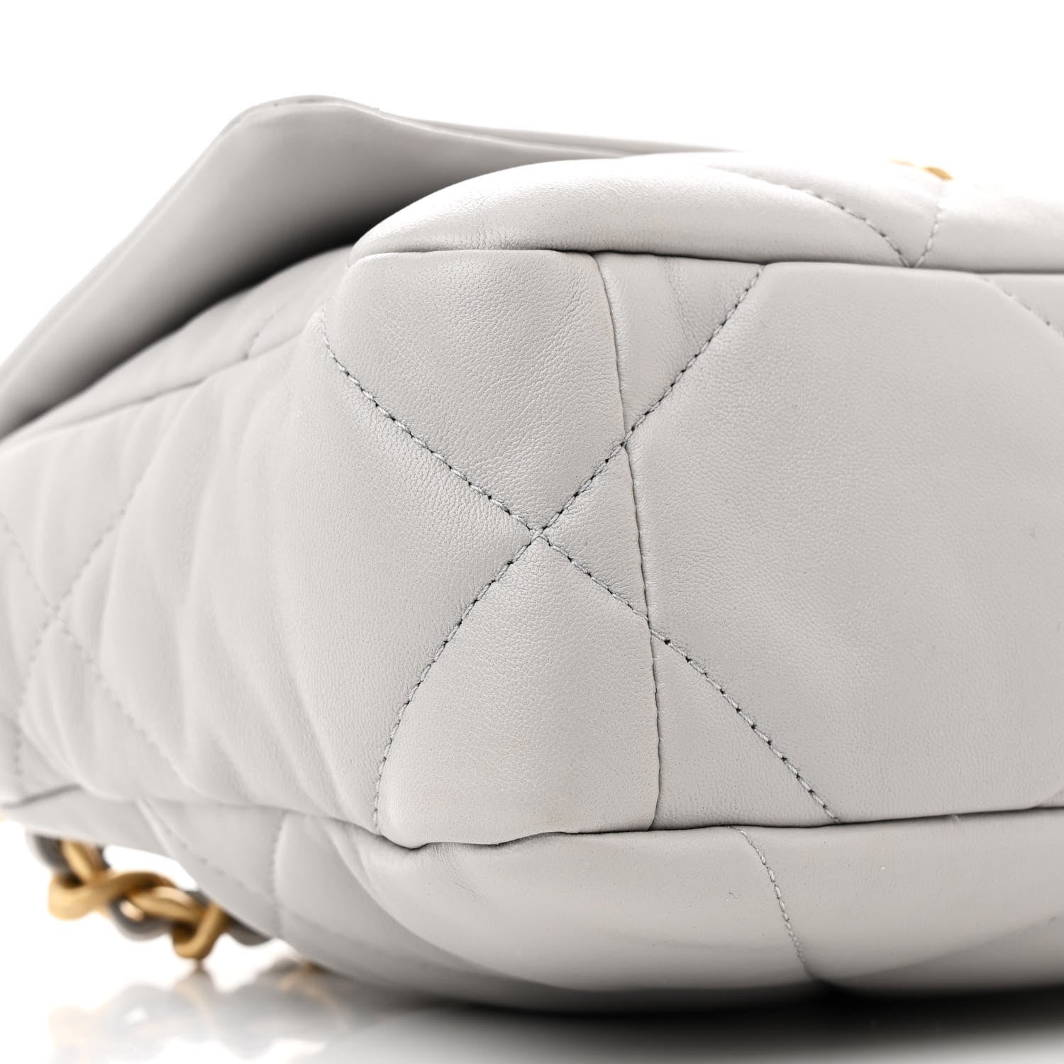 Chanel Lambskin Quilted Medium Chanel 19 Flap Grey 9 of 10