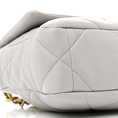 Chanel Lambskin Quilted Medium Chanel 19 Flap Grey 9 of 10