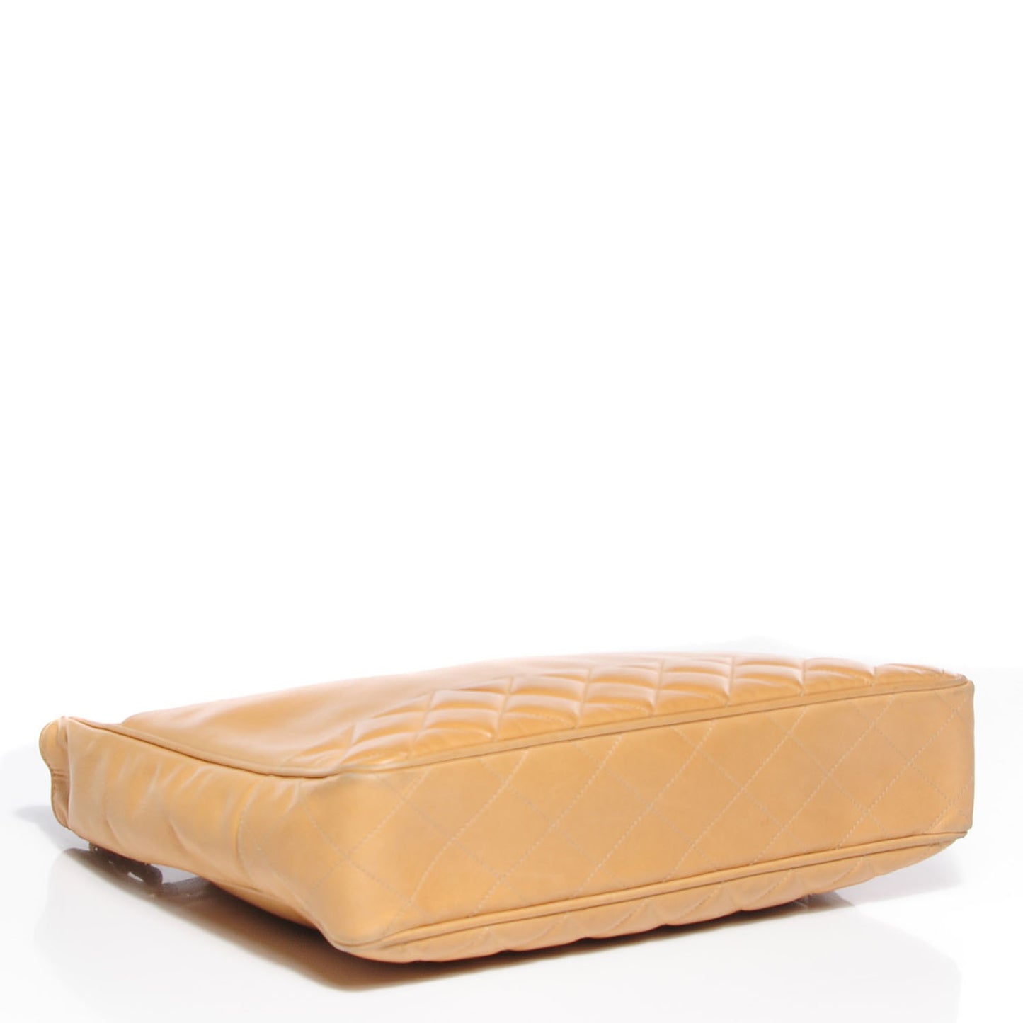 Lambskin Quilted Shoulder Bag Beige