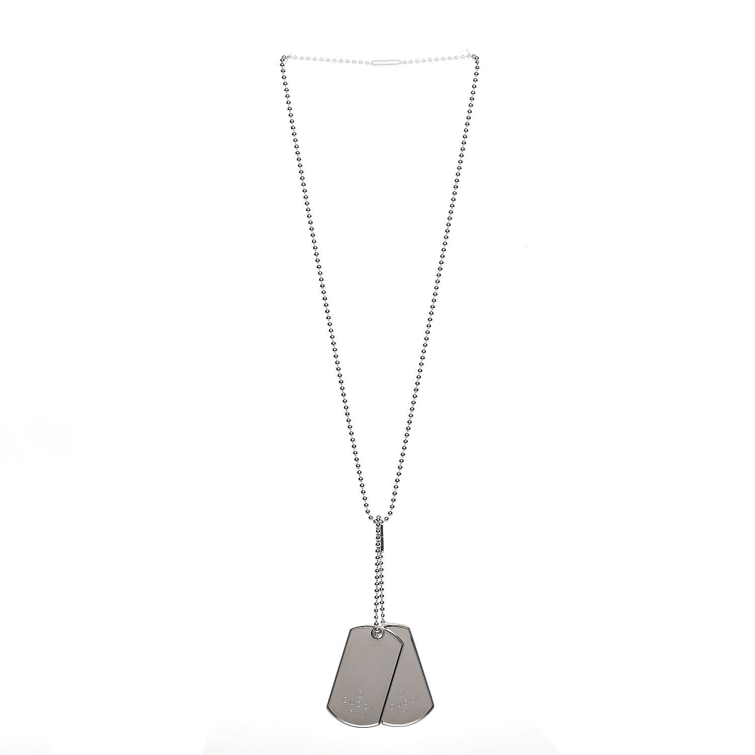 Gucci Sterling Silver Dog Tag Necklace 3 of 5