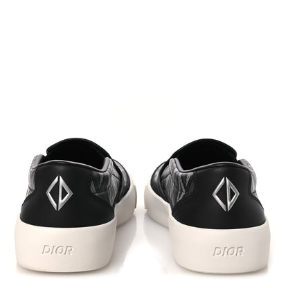Christian Dior Canvas CD Diamond Mens Slip On Sneakers 41 Navy 6 of 11