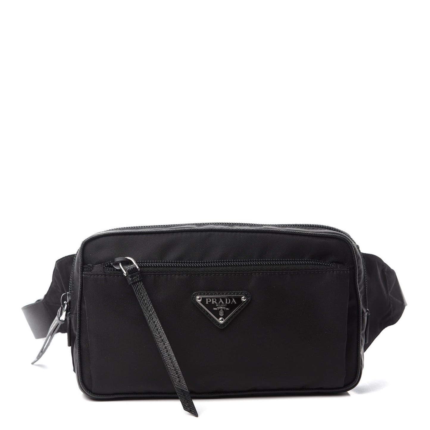 Tessuto Nylon Saffiano Belt Bag Black
