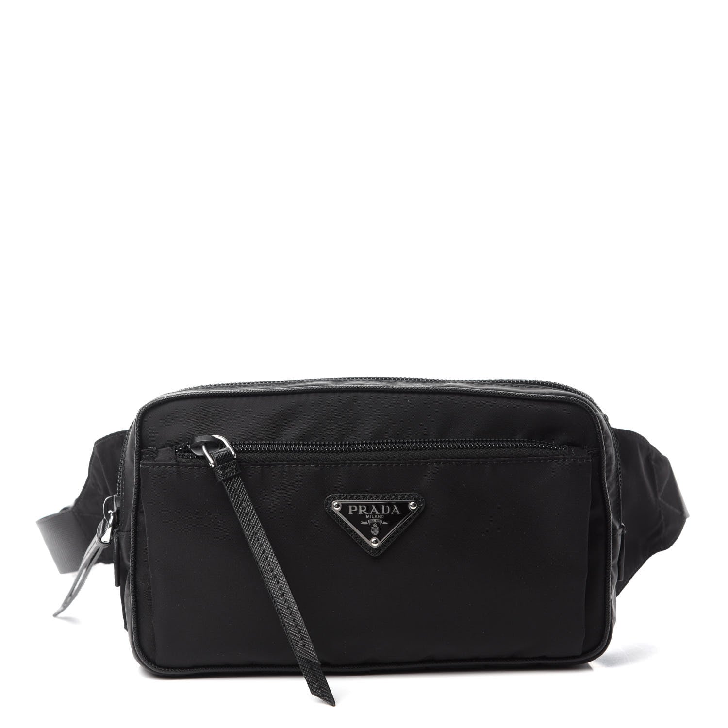 Prada Tessuto Nylon Saffiano Belt Bag Black 1 of 11