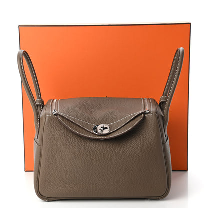 Hermes Taurillon Clemence Lindy 26 Etoupe 10 of 10