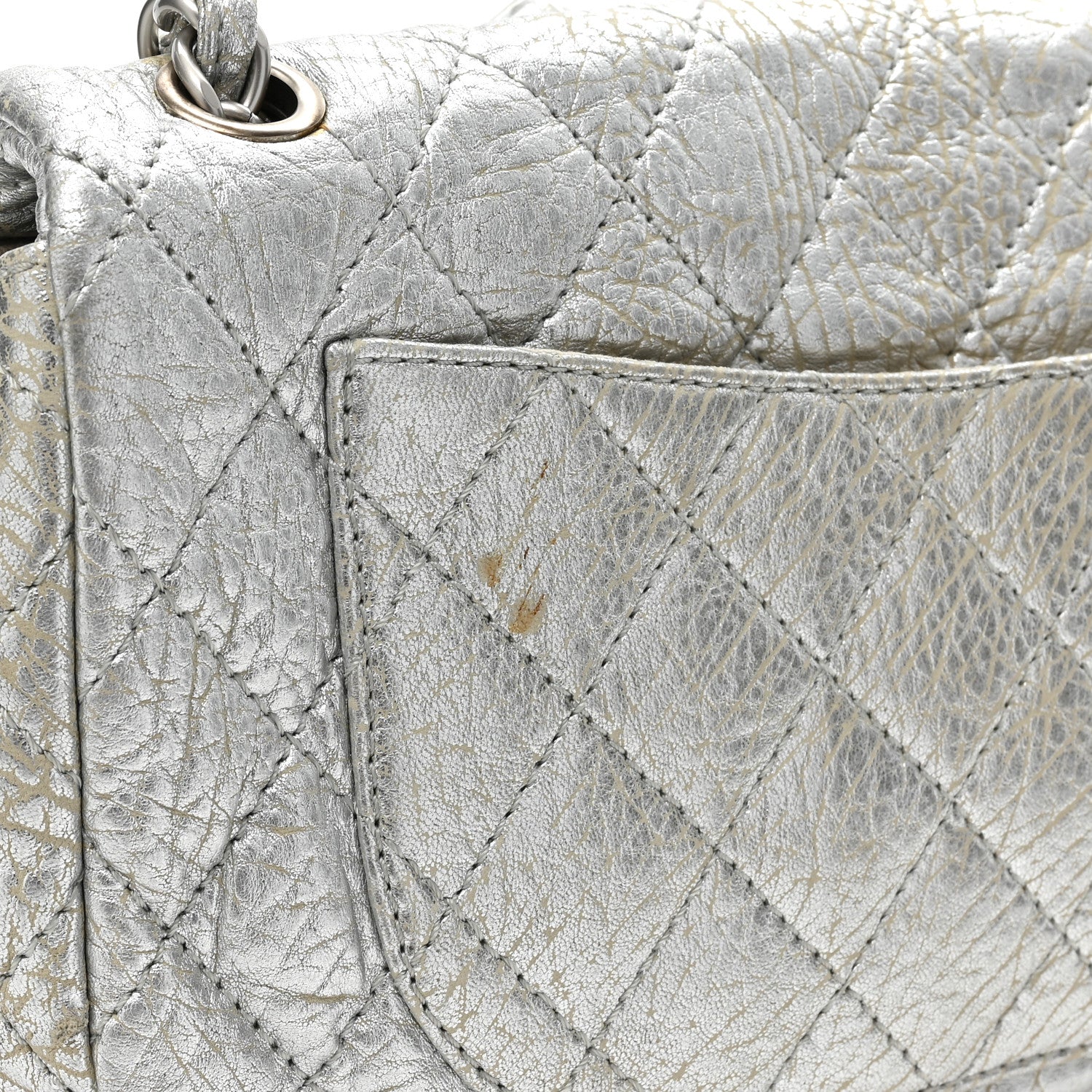 Chanel Calfskin Ice Cube On the Rocks Medium Flap Silver 13 of 15