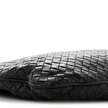 Bottega Veneta Nappa Intrecciato Flat Shoulder Bag Black 9 of 15