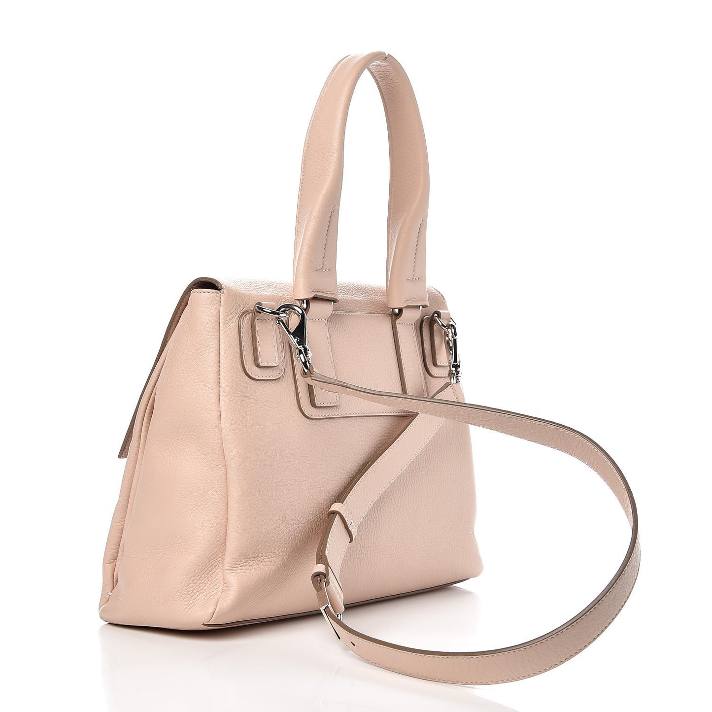 Calfskin Small Pandora Pure Flap Bag Nude Pink