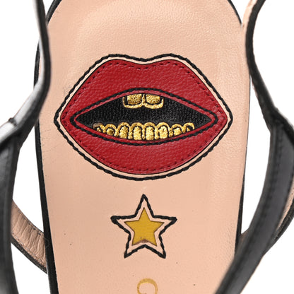 Gucci Malaga Kid T Strap Platform Pumps 38 Black 9 of 12