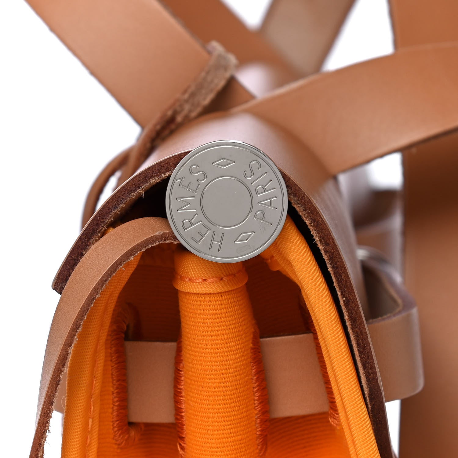 Hermes Vache Hunter Toile Herbag Zip 31 PM Jaune D'or 9 of 16