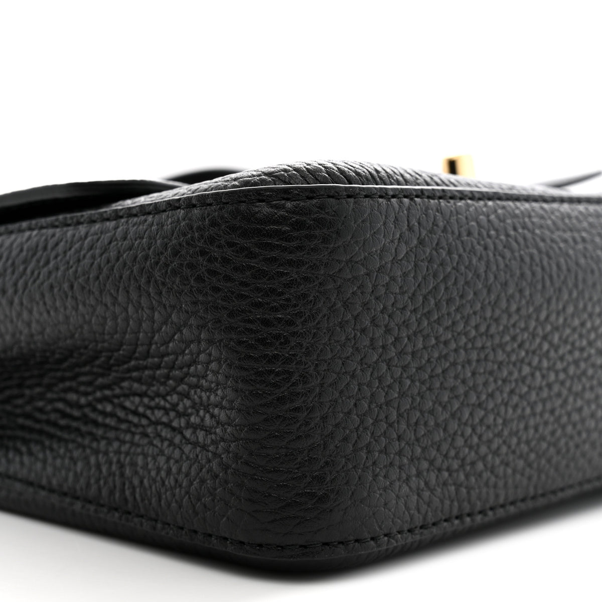 Grained Calfskin Mini Souplissimo Maxi Flap Black