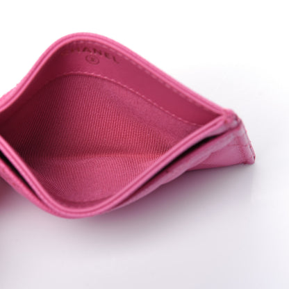 Chanel Caviar Quilted Card Holder Pink 5 of 12