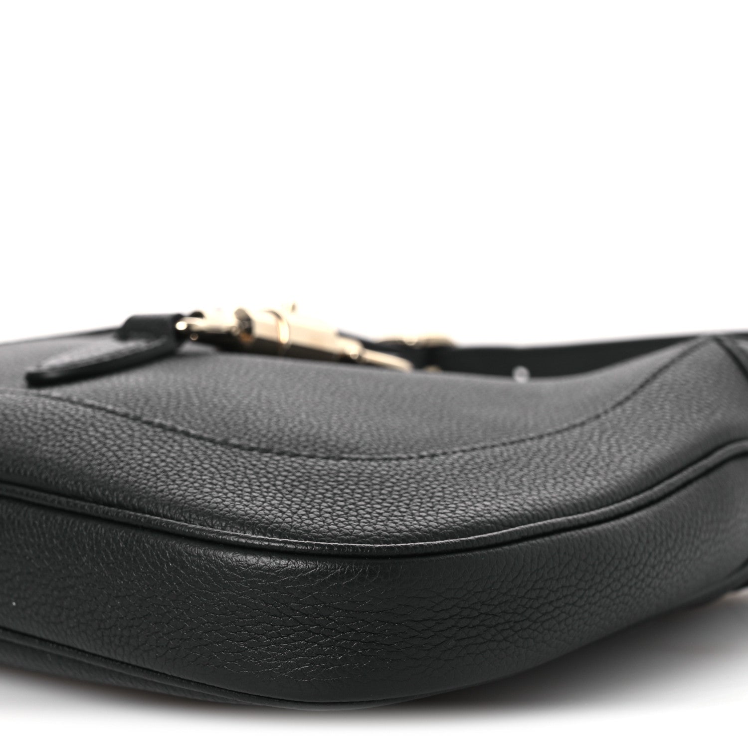 Gucci Grained Calfskin Web Medium Jackie 1961 Hobo Black 9 of 11