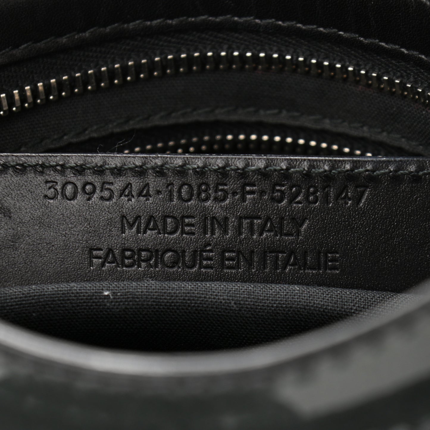 Smooth Calfskin Metallic Patent Giant 12 Silver Hardware Mini City Black Gris
