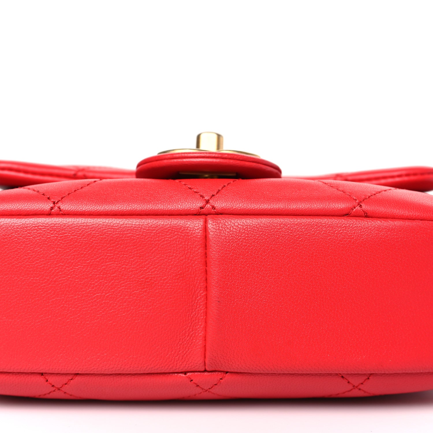 Chanel Lambskin Quilted Small In The Loop Handle Flap Bag Red 11 of 11