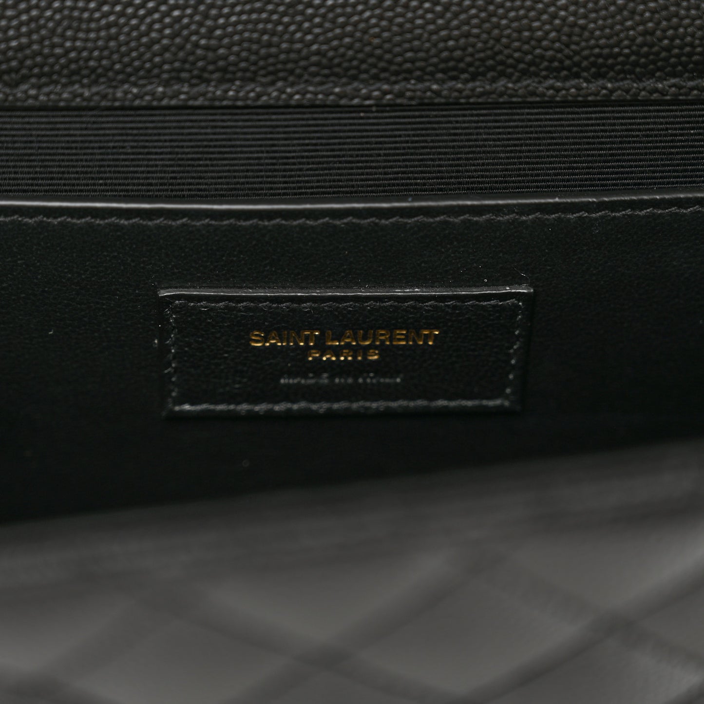 Grain De Poudre Textured Mixed Matelasse Triquilt Medium Monogram Satchel Black