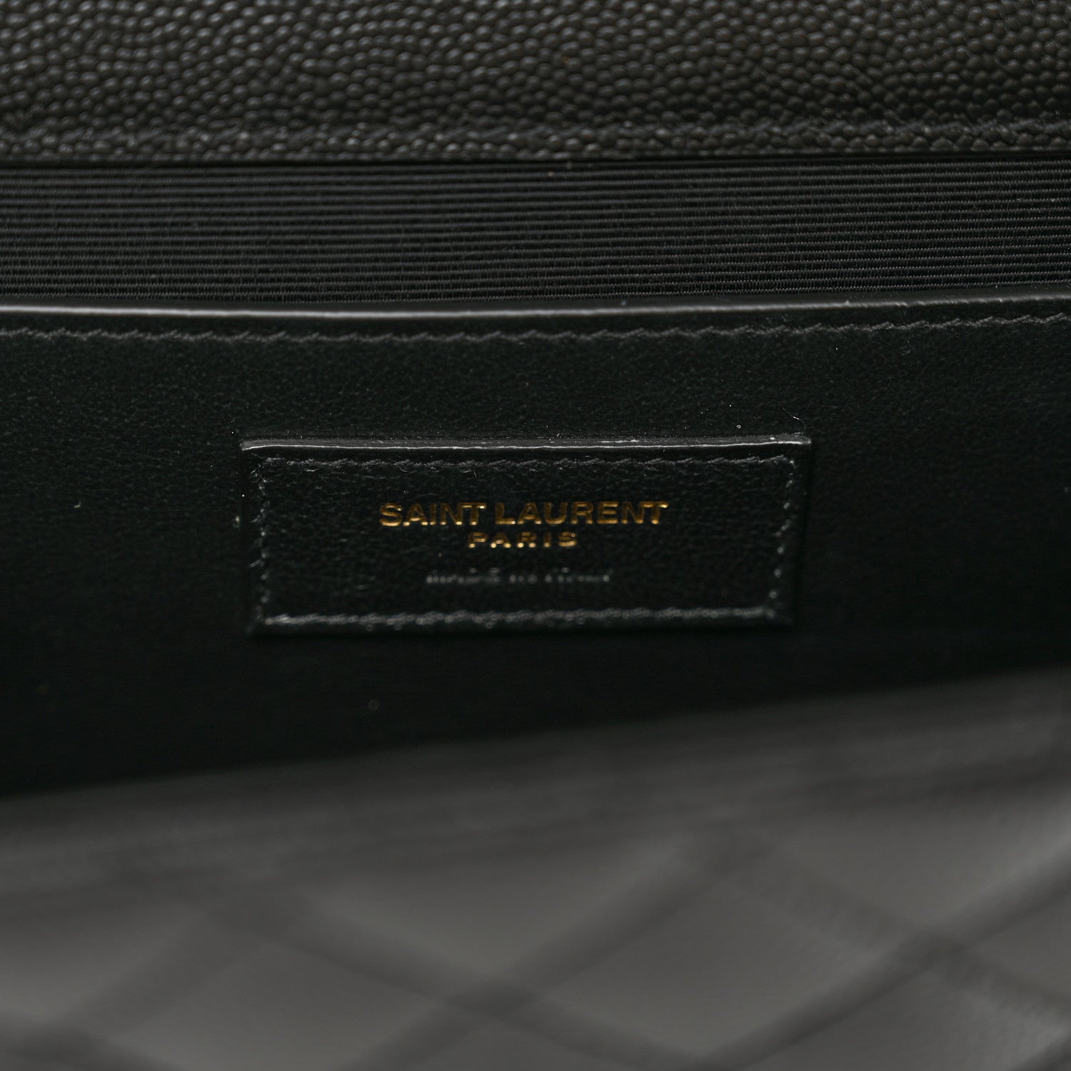 Saint Laurent Grain De Poudre Textured Mixed Matelasse Triquilt Medium Monogram Satchel Black 7 of 10