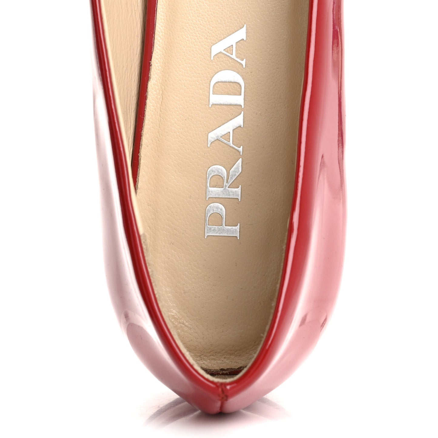 Patent Triangle Ballerina Flats 36.5 Rosso
