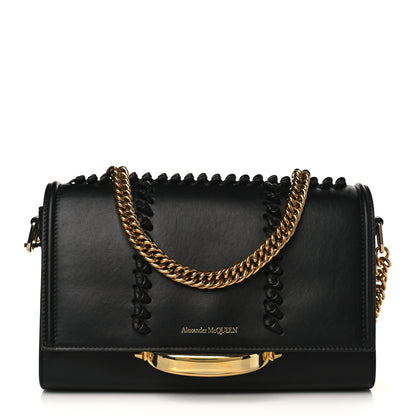 Alexander McQueen Calfskin Braided The Story Shoulder Bag Black 1 of 9