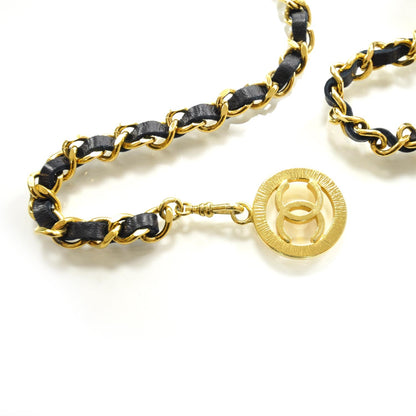 Chanel Leather Chain CC Medallion Belt 4 of 5