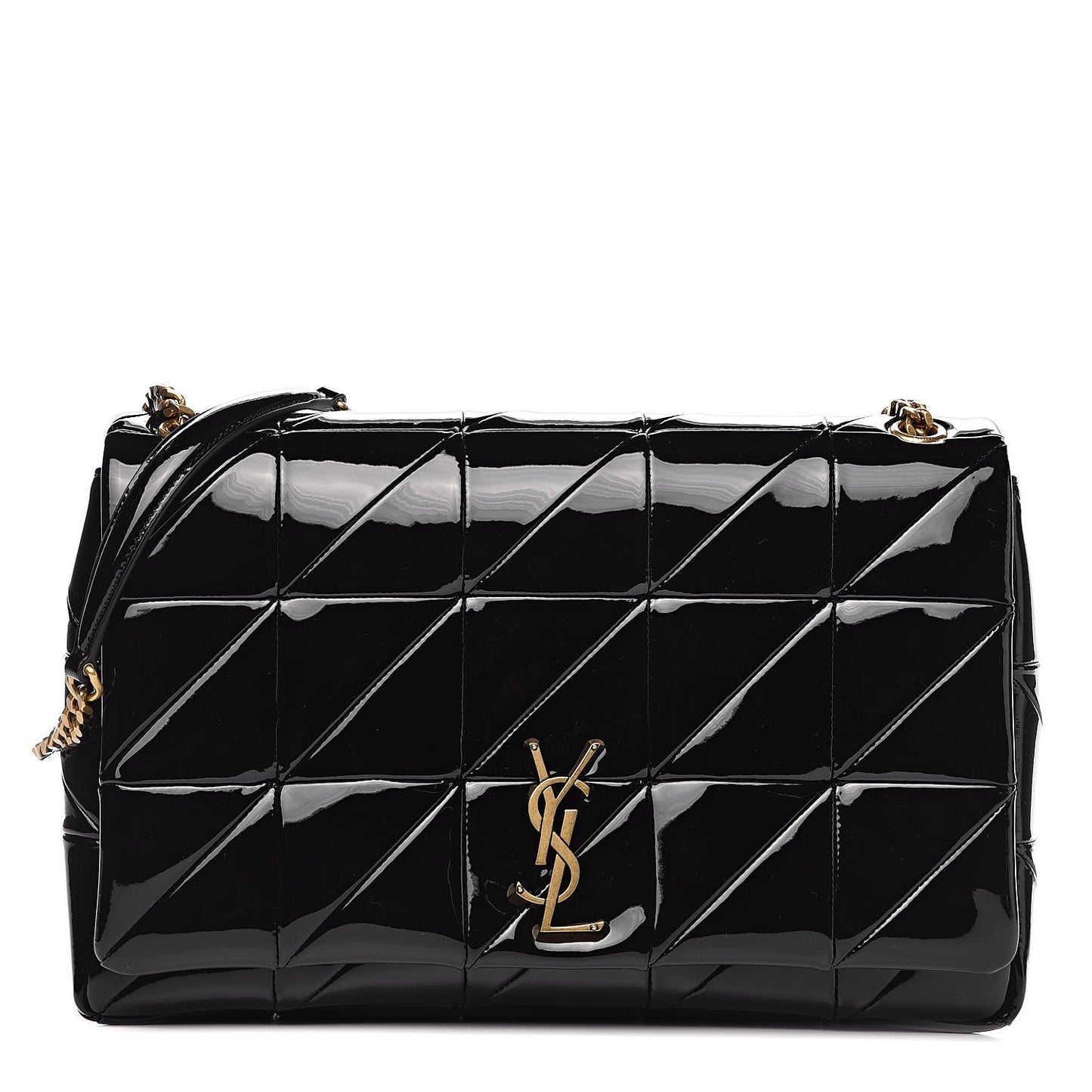 Patent Patchwork Monogram Large Jamie Black